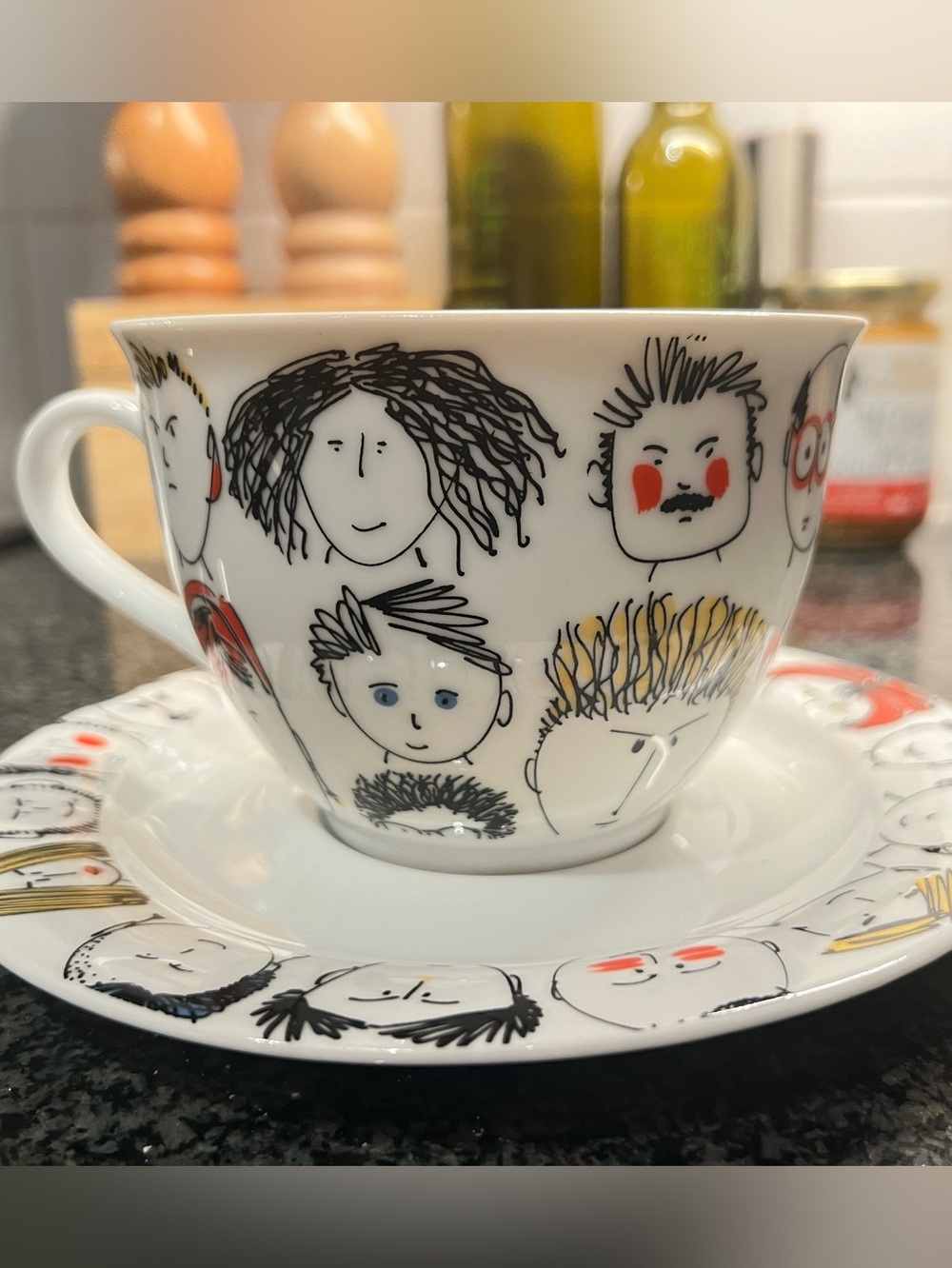 Rare Vintage Winterling Bavaria Germany “Connections” Breakfast Cup & Saucer